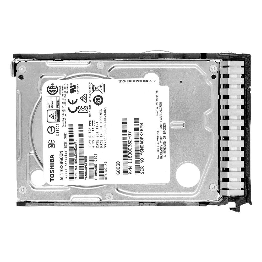 AL13SXB600N TOSHIBA HDD 600GB 15K SAS 6G 2.5" HOT-SWAP FOR HPE SERVERS
